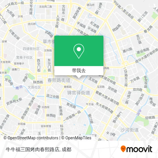 牛牛福三国烤肉春熙路店地图