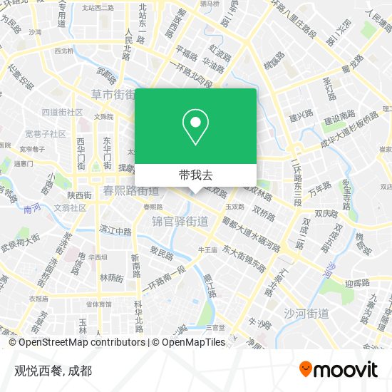 观悦西餐地图