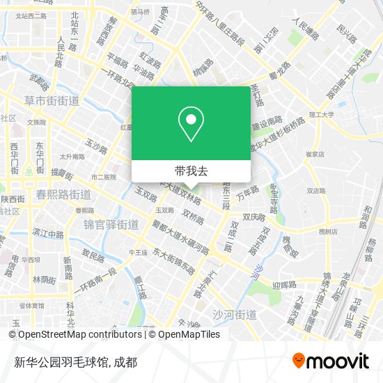 新华公园羽毛球馆地图