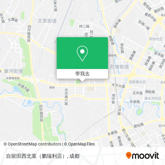 自留田西北菜（鹏瑞利店）地图