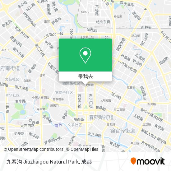 九寨沟 Jiuzhaigou Natural Park地图