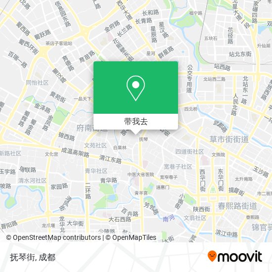 抚琴街地图
