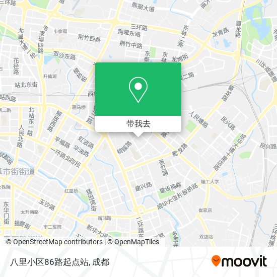 八里小区86路起点站地图