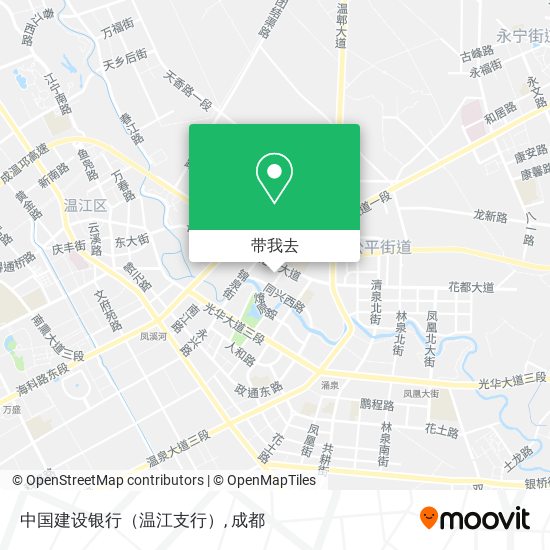 中国建设银行（温江支行）地图