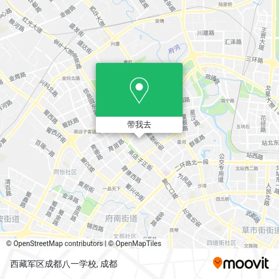 西藏军区成都八一学校地图