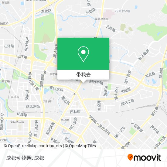 成都动物园地图
