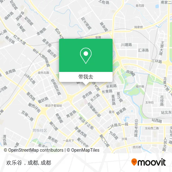 欢乐谷，成都地图