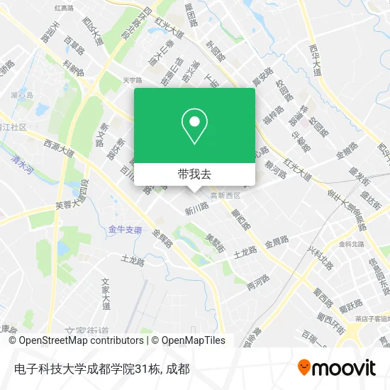 电子科技大学成都学院31栋地图