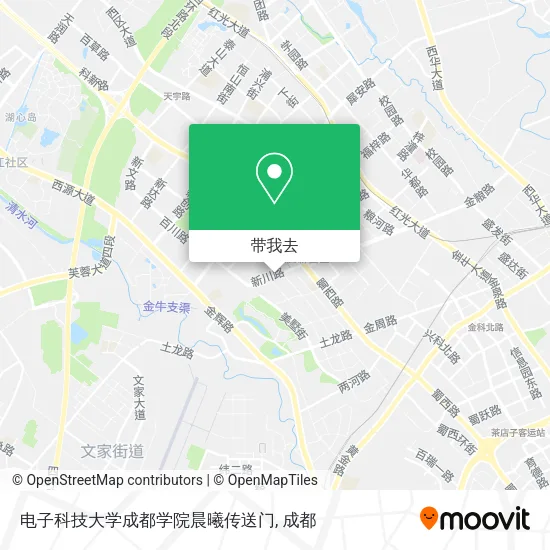 电子科技大学成都学院晨曦传送门地图