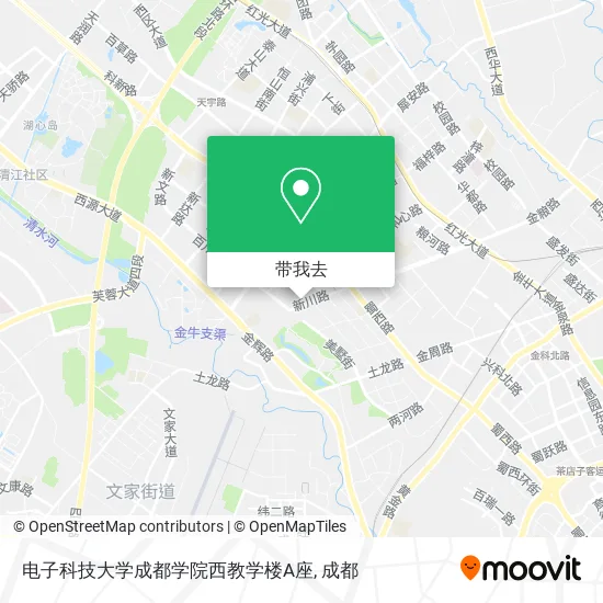 电子科技大学成都学院西教学楼A座地图