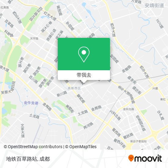 地铁百草路站地图