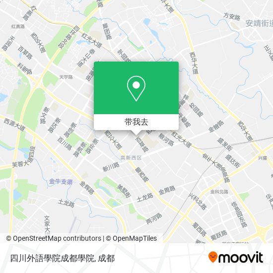 四川外語學院成都學院地图