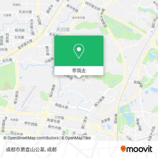 成都市磨盘山公墓地图