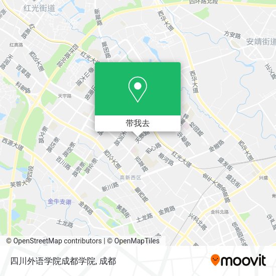 四川外语学院成都学院地图