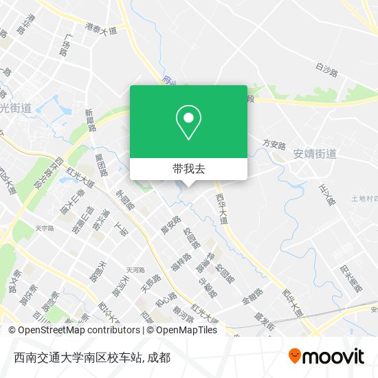 西南交通大学南区校车站地图
