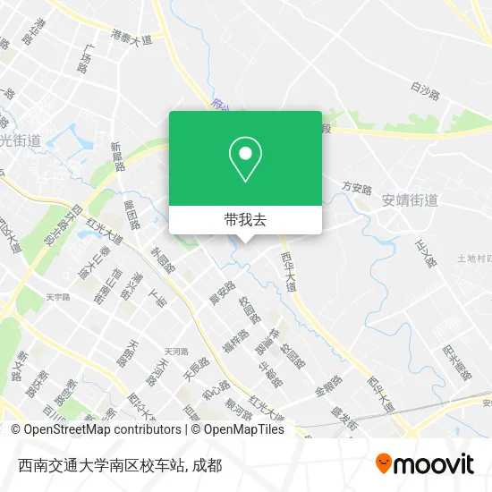 西南交通大学南区校车站地图