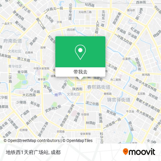 地铁西1天府广场站地图