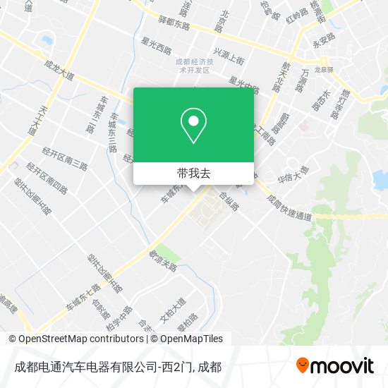 成都电通汽车电器有限公司-西2门地图