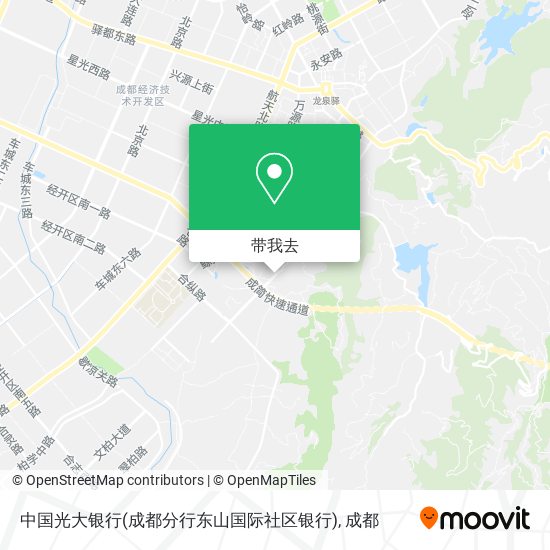 中国光大银行(成都分行东山国际社区银行)地图