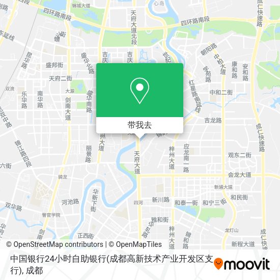 中国银行24小时自助银行(成都高新技术产业开发区支行)地图