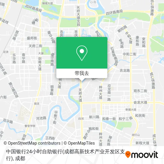 中国银行24小时自助银行(成都高新技术产业开发区支行)地图