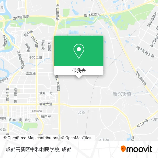 成都高新区中和利民学校地图
