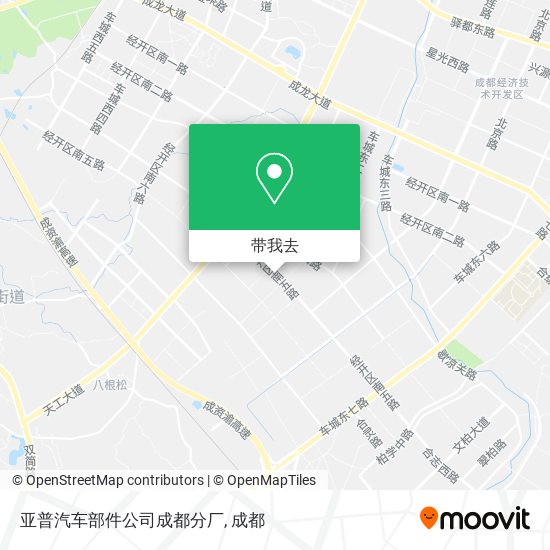 亚普汽车部件公司成都分厂地图