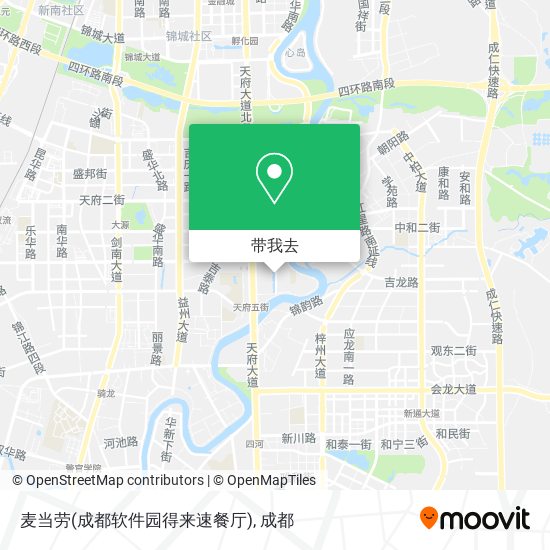 麦当劳(成都软件园得来速餐厅)地图