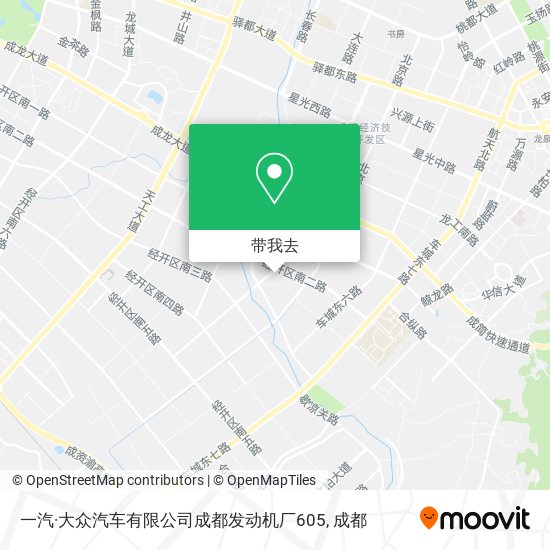 一汽·大众汽车有限公司成都发动机厂605地图