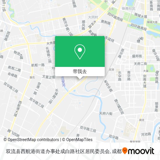 双流县西航港街道办事处成白路社区居民委员会地图