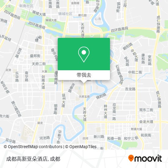 成都高新亚朵酒店地图