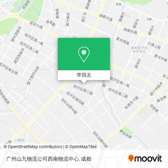广州山九物流公司西南物流中心地图