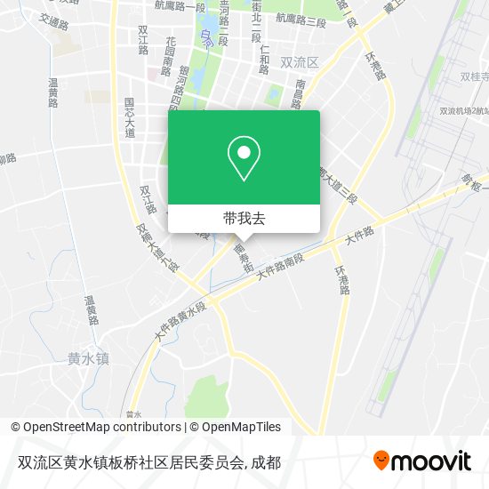 双流区黄水镇板桥社区居民委员会地图
