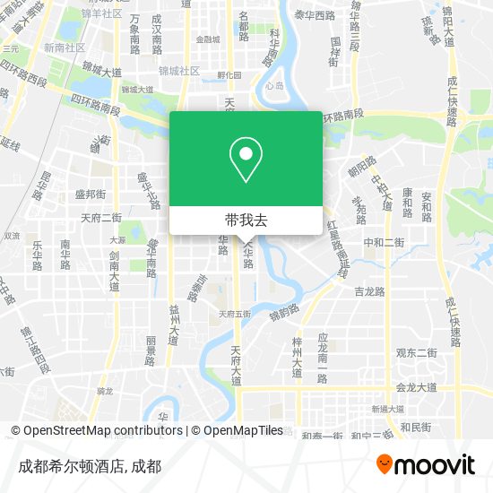 成都希尔顿酒店地图