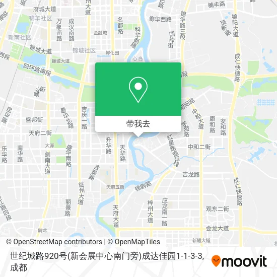 世纪城路920号(新会展中心南门旁)成达佳园1-1-3-3地图