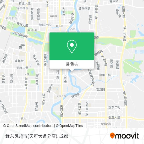 舞东风超市(天府大道分店)地图