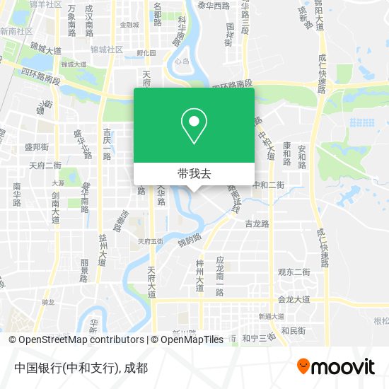 中国银行(中和支行)地图