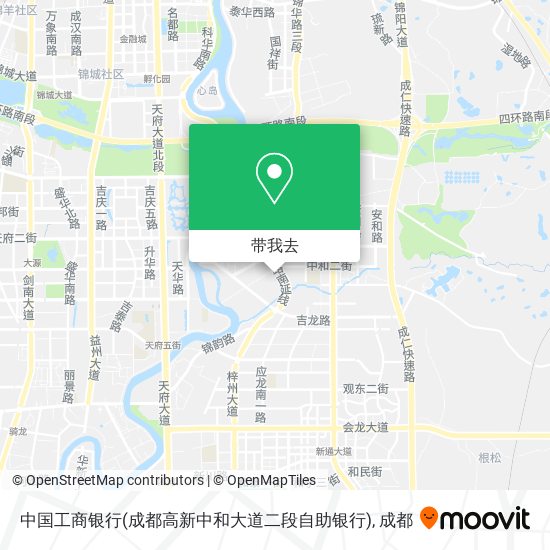 中国工商银行(成都高新中和大道二段自助银行)地图