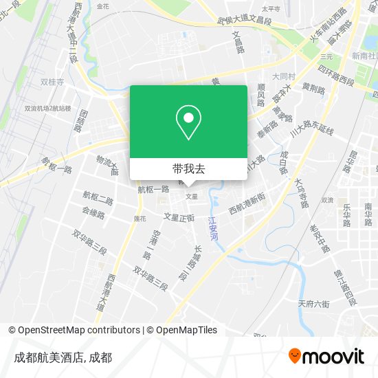 成都航美酒店地图