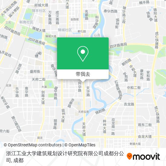 浙江工业大学建筑规划设计研究院有限公司成都分公司地图