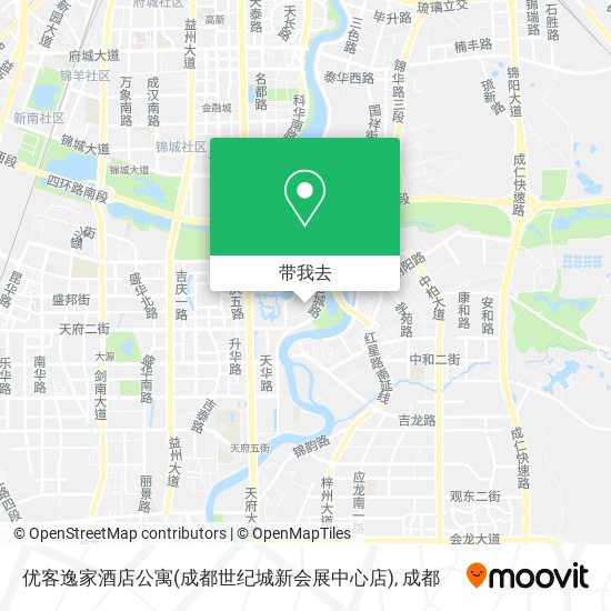 优客逸家酒店公寓(成都世纪城新会展中心店)地图