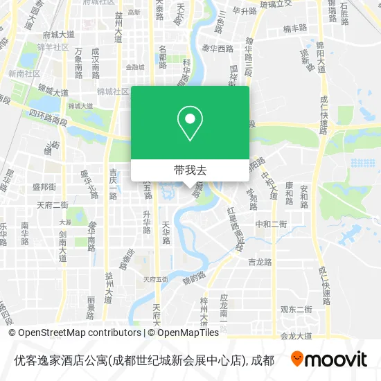 优客逸家酒店公寓(成都世纪城新会展中心店)地图