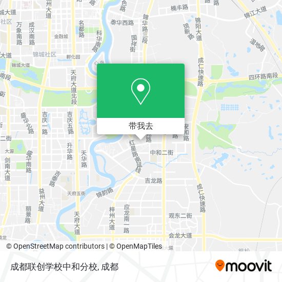 成都联创学校中和分校地图