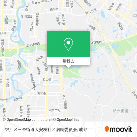 锦江区三圣街道大安桥社区居民委员会地图
