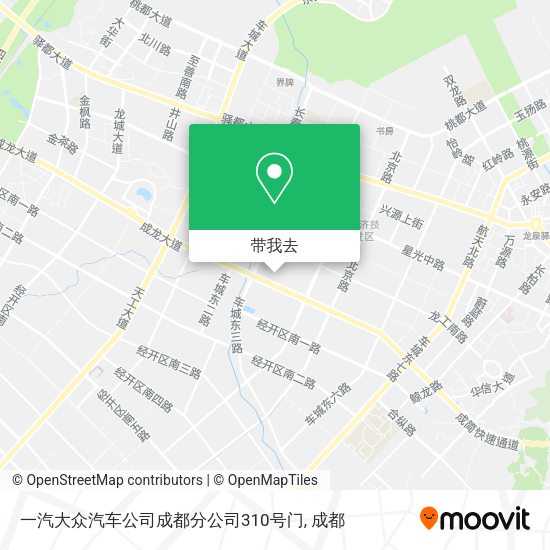 一汽大众汽车公司成都分公司310号门地图
