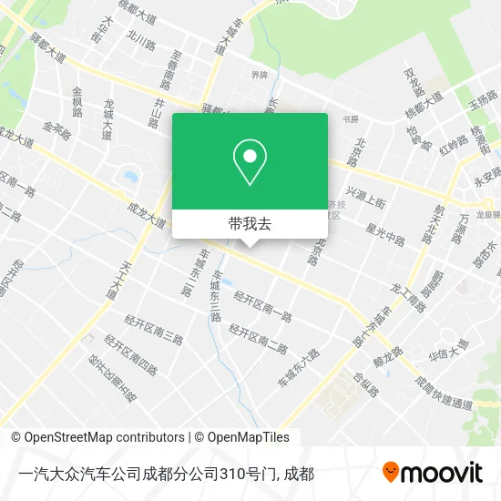 一汽大众汽车公司成都分公司310号门地图