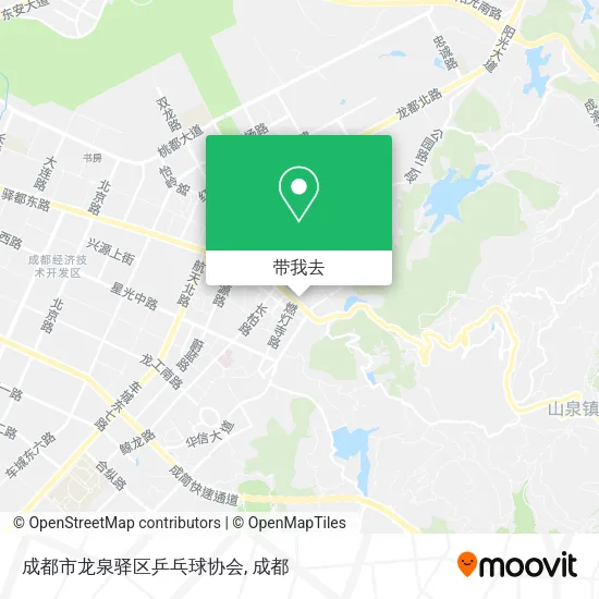 成都市龙泉驿区乒乓球协会地图