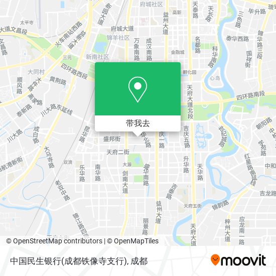 中国民生银行(成都铁像寺支行)地图