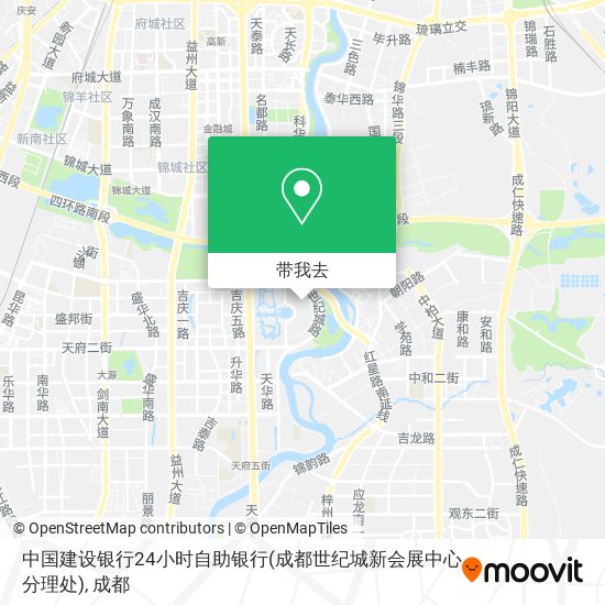 中国建设银行24小时自助银行(成都世纪城新会展中心分理处)地图