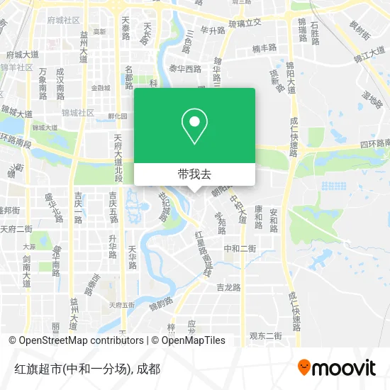 红旗超市(中和一分场)地图